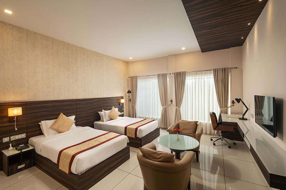 Deluxe Room featuring elegant decor and natural light
