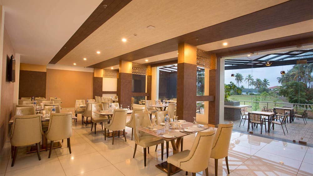 Elegant dining restaurant at Blue Serene resort