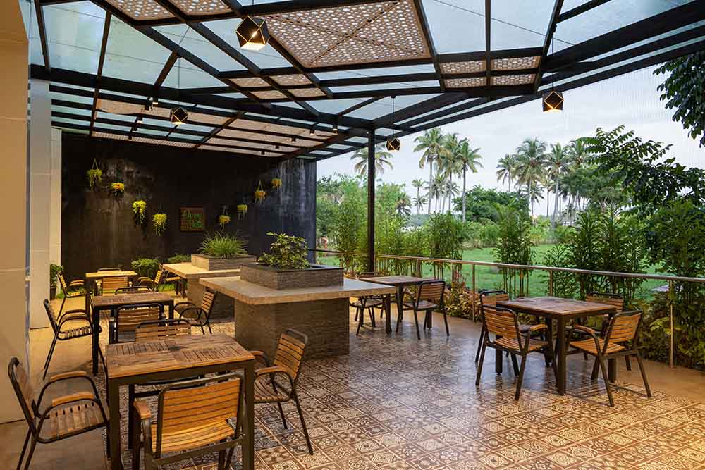Scenic view of the resort’s backwaters at Blue Serene